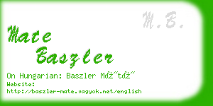 mate baszler business card